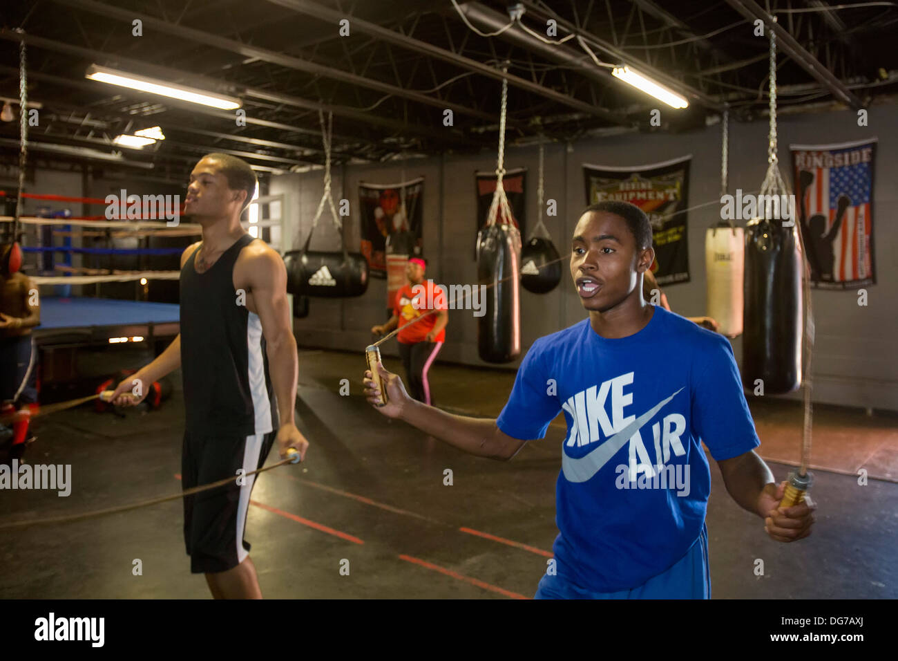Detroit's Downtown Youth Boxing Gym Stock Photo Alamy