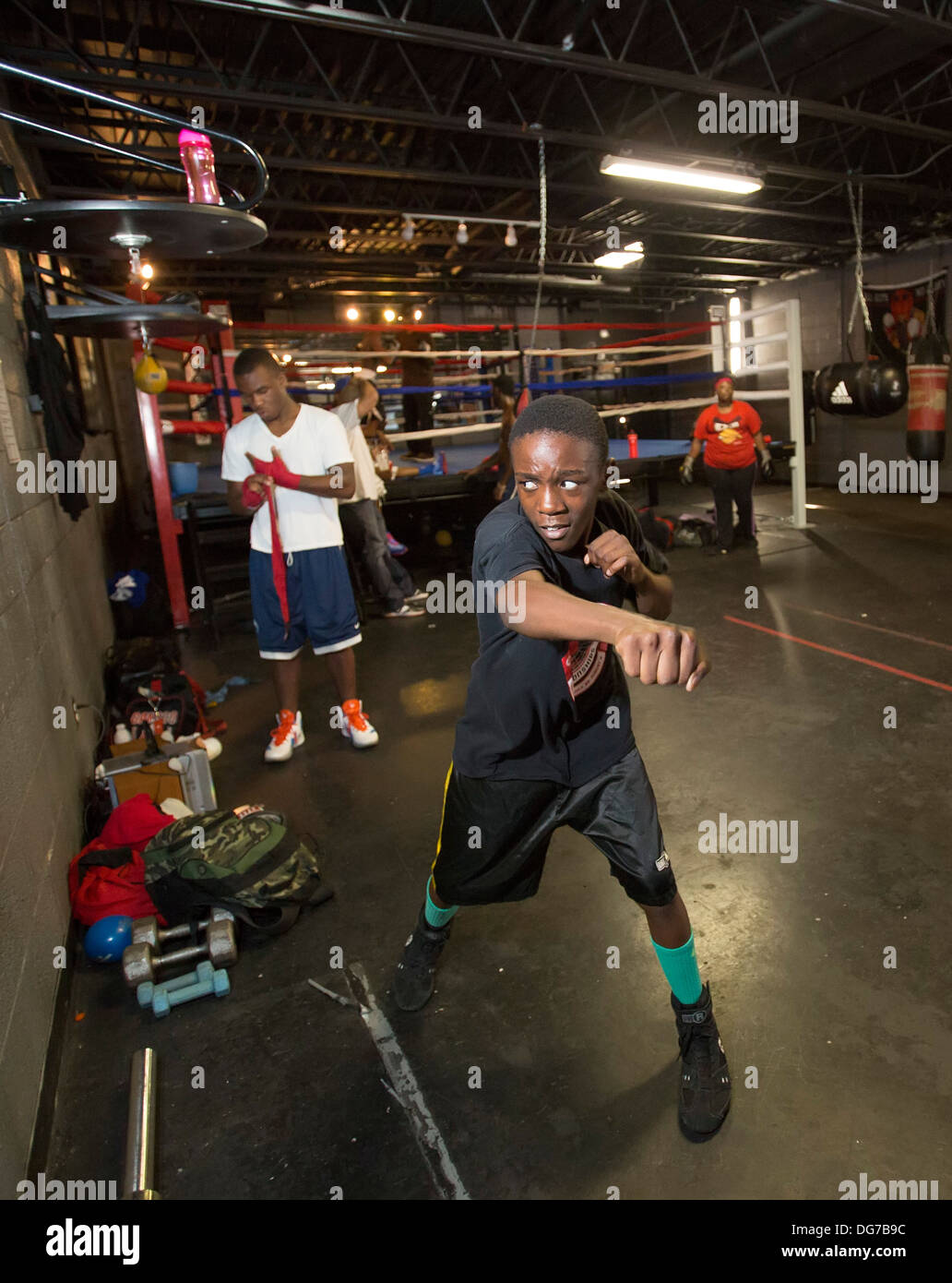 Detroit's Downtown Youth Boxing Gym Stock Photo Alamy