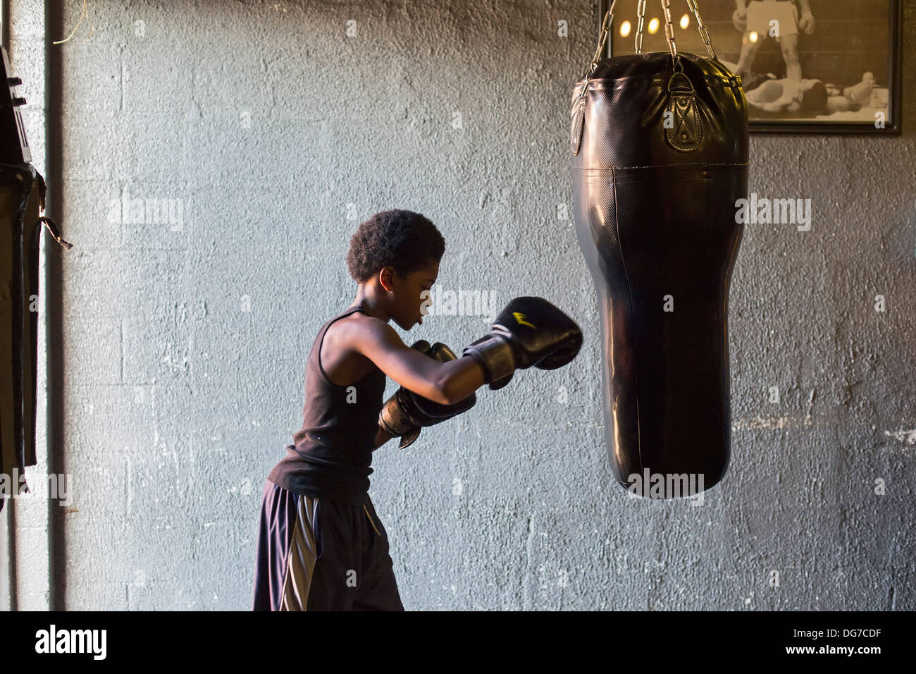 Detroit's Downtown Youth Boxing Gym Stock Photo