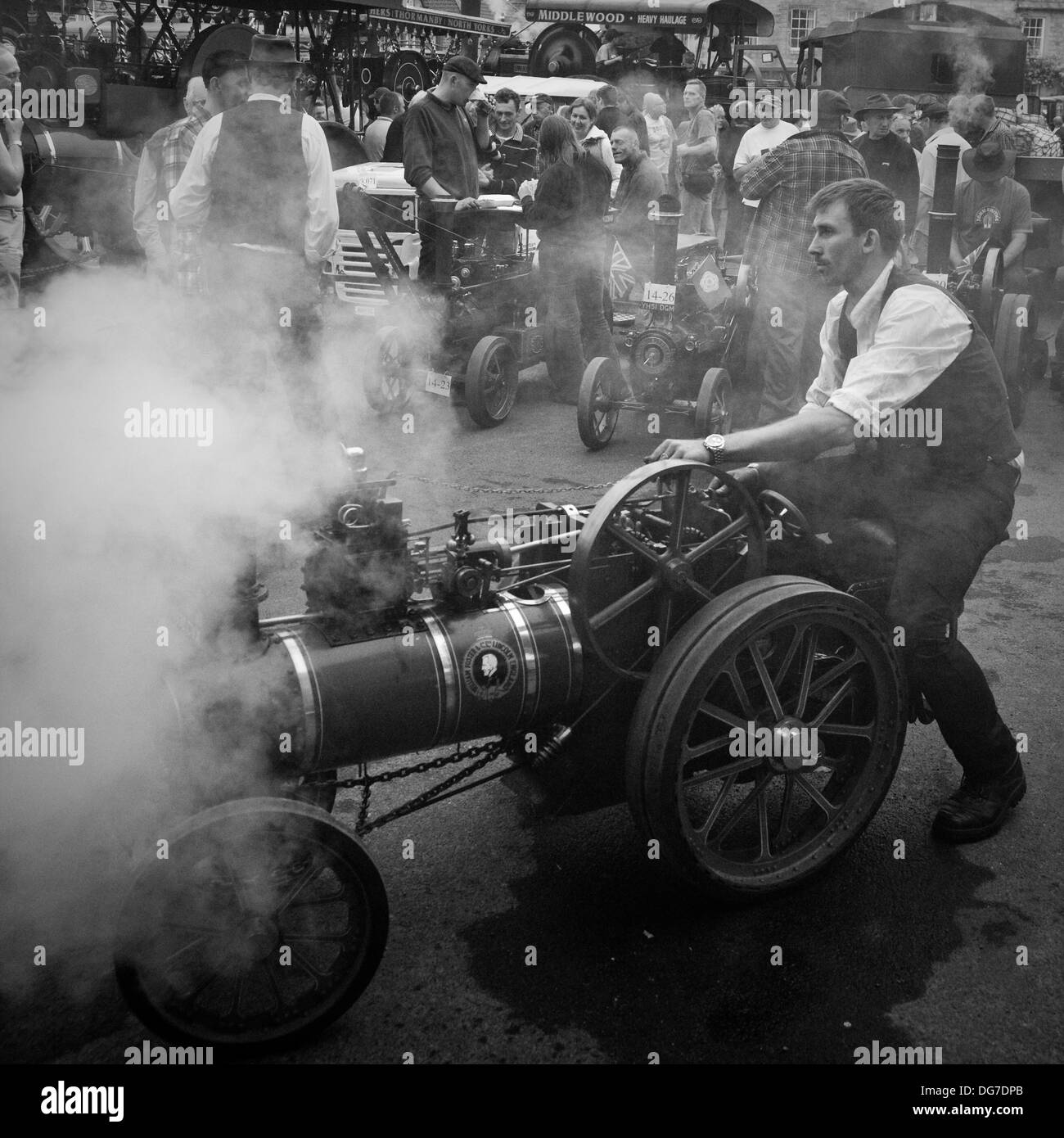 Miniature steam engines Black and White Stock Photos & Images Alamy