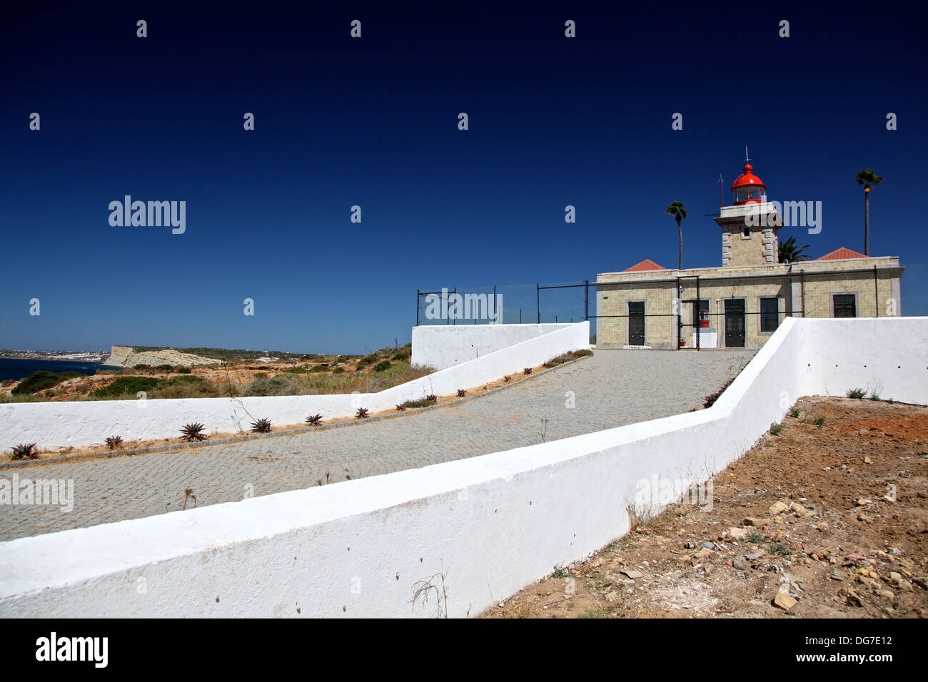 Farol da Ponta da Piedade (Ponta da Piedade lighthous) in Lagos, Portugal Stock Photo
