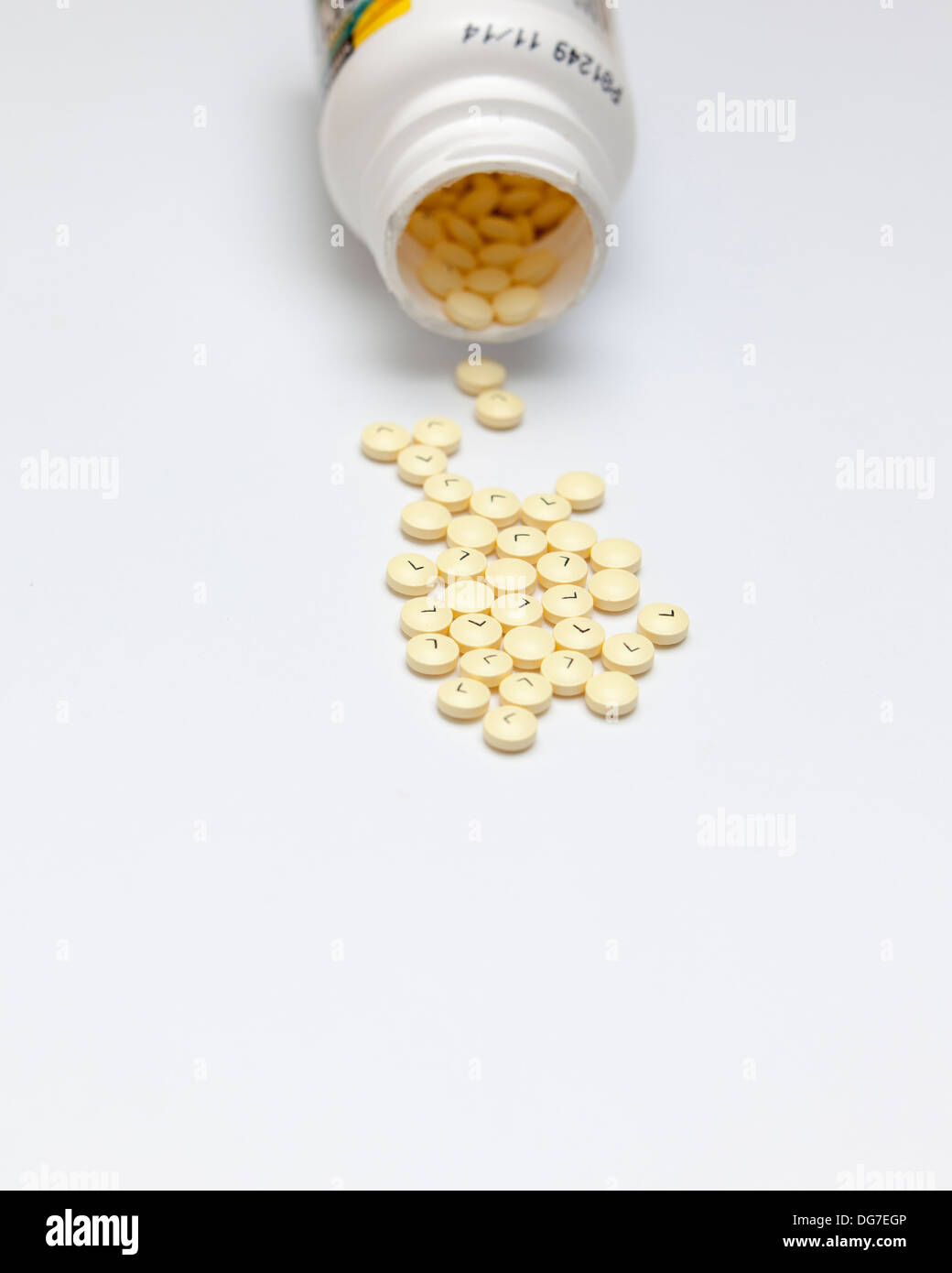 81 mg aspirin for daily use as part of a heart healthy lifestyle Stock Photo