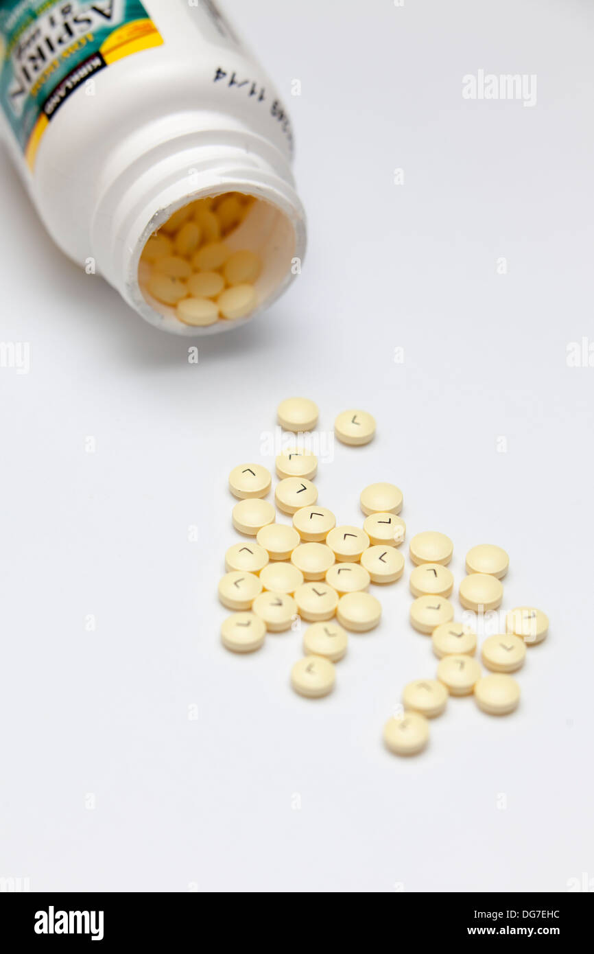 81 mg aspirin for daily use as part of a heart healthy lifestyle Stock