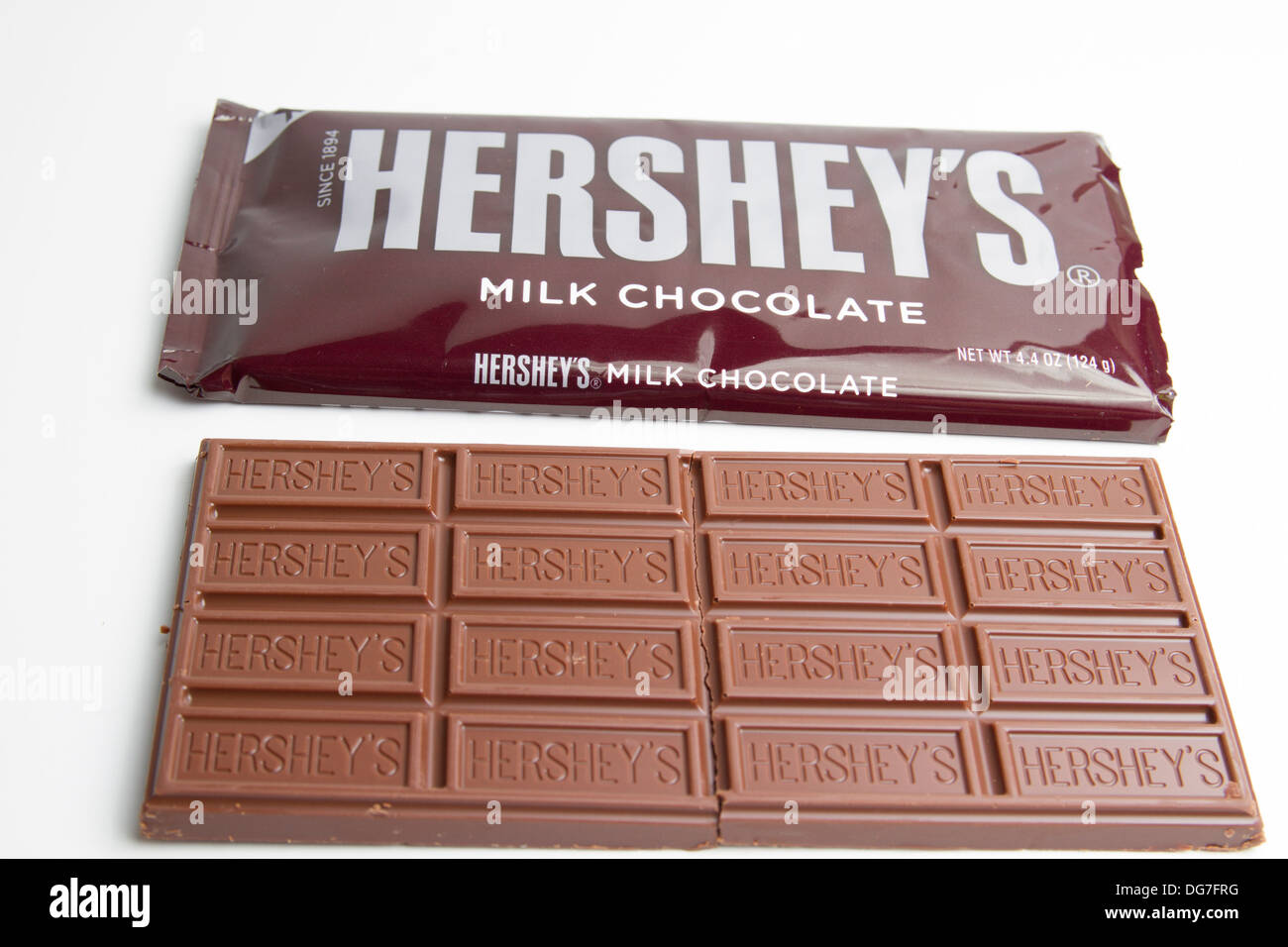 Hershey milk chocolate candy bar Stock Photo Alamy
