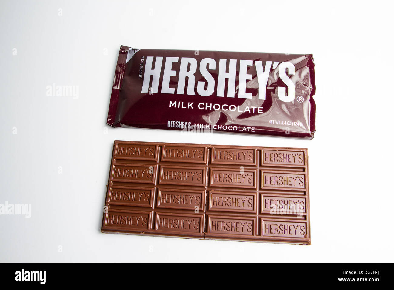 Hershey milk chocolate candy bar Stock Photo Alamy