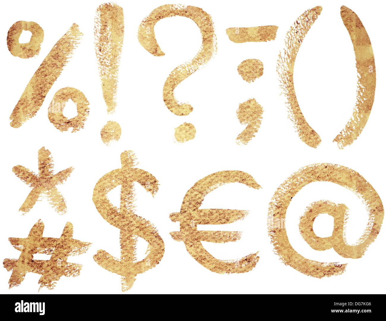 Hand drawn ABC letters set, isolated Stock Photo - Alamy