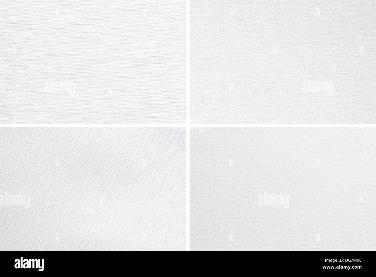 Blank watercolor paper textures set Stock Photo