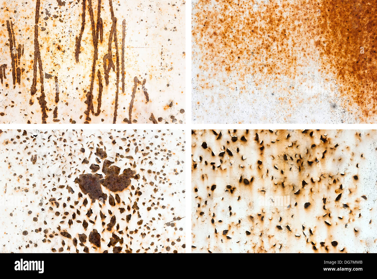 Aged, rusty wall texture set Stock Photo