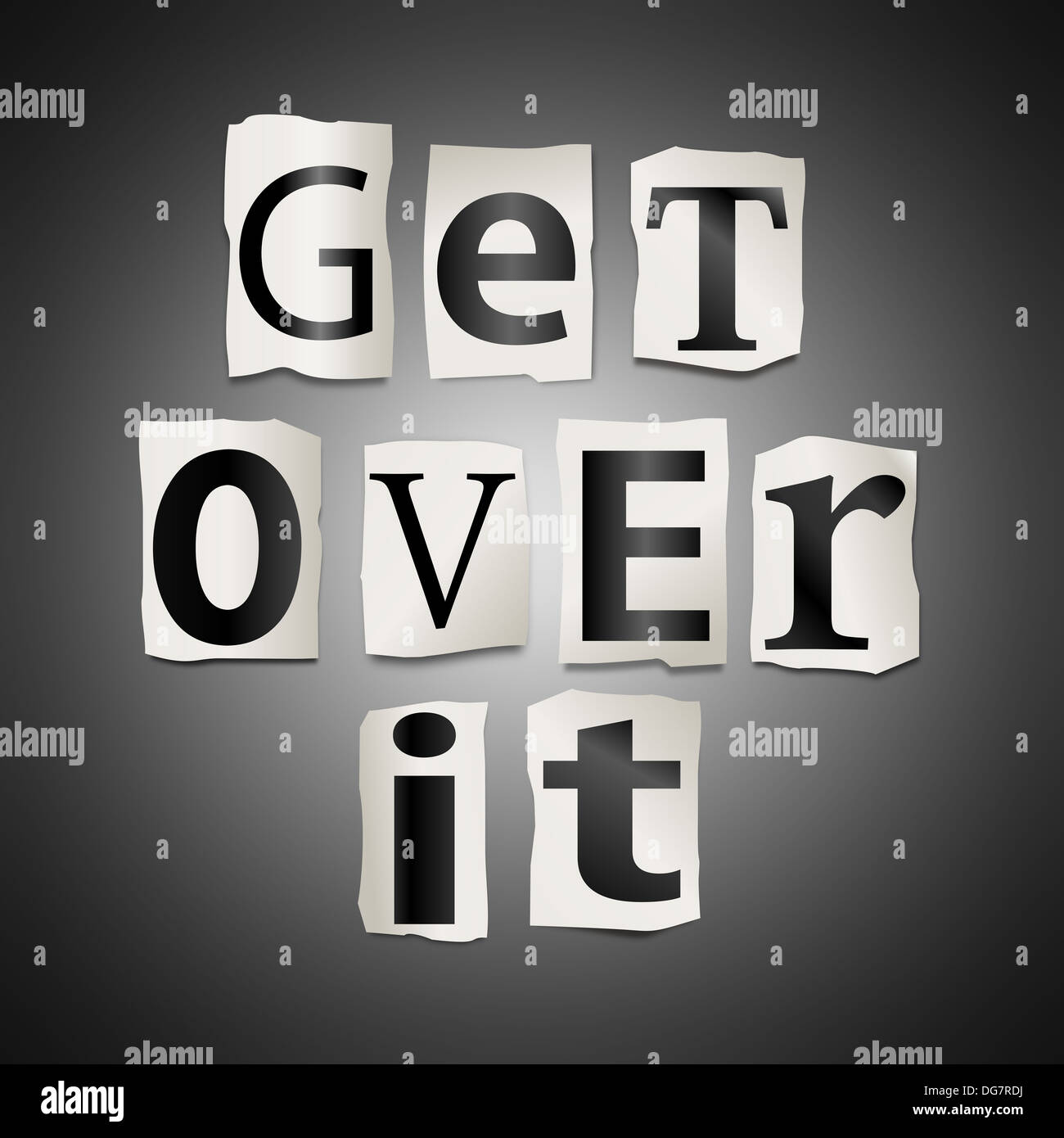 Get over it. Stock Photo