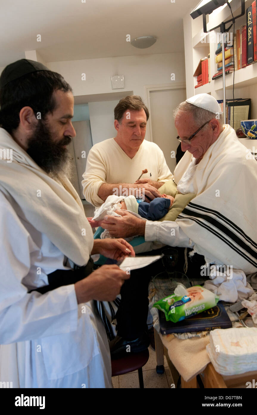 Circumcision Brith Mila Ceremony The mohel at work Stock Photo Alamy