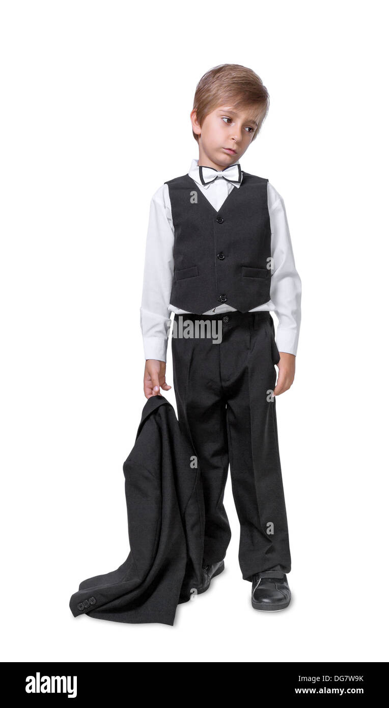 little boy in a tuxedo, isolate on white background Stock Photo Alamy