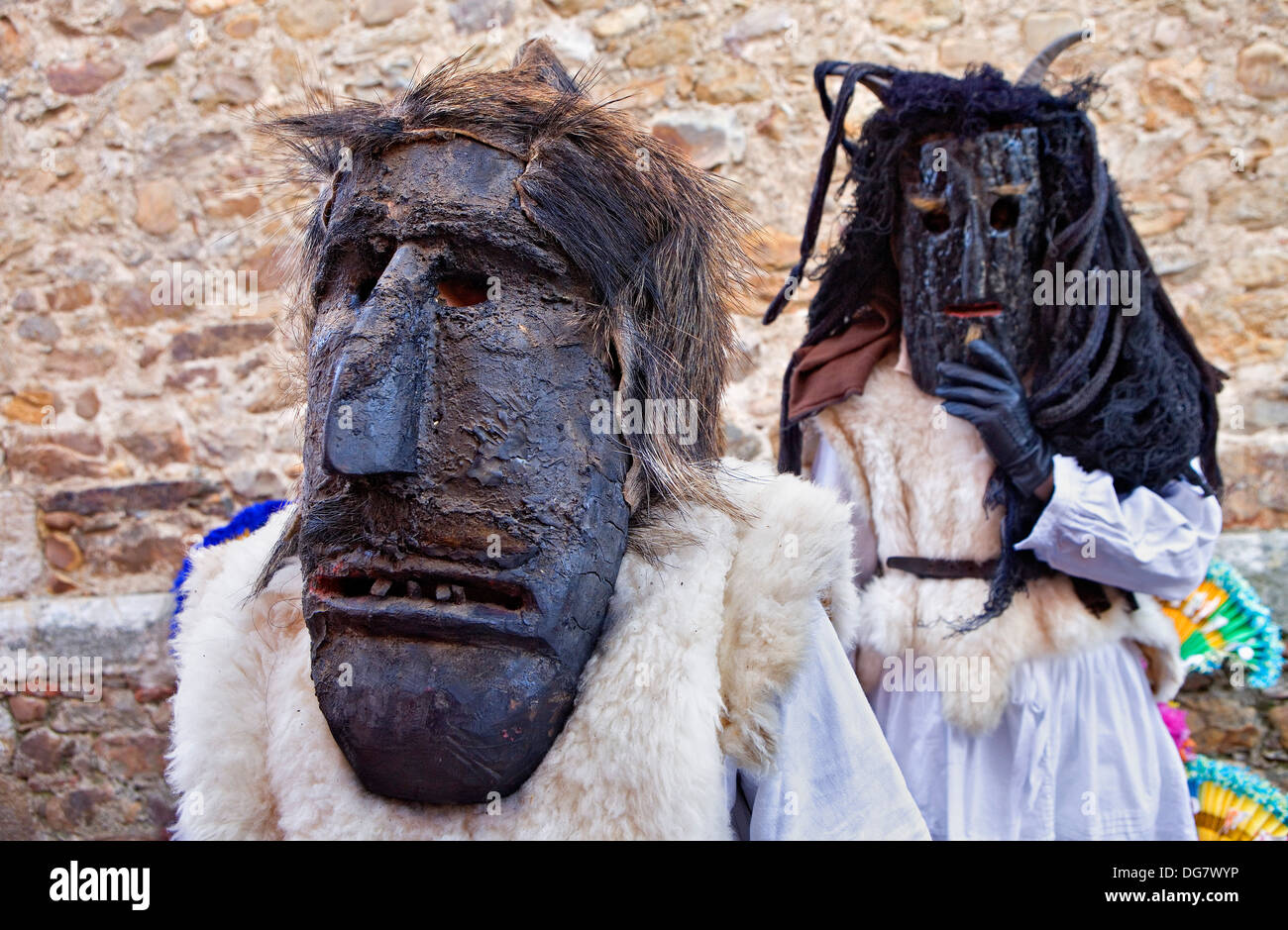 Antruejo (Carnival).Caretones. Llamas de la Ribera. LeÃ³n. Castilla y LeÃ³n. Spain Stock Photo