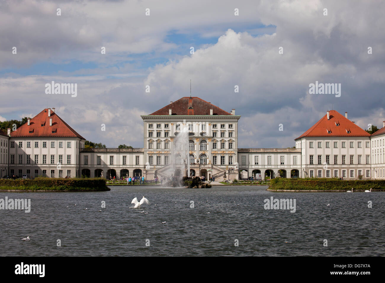 Nymphenburg Palace and Park in Munich, Bavaria, Germany Stock Photo