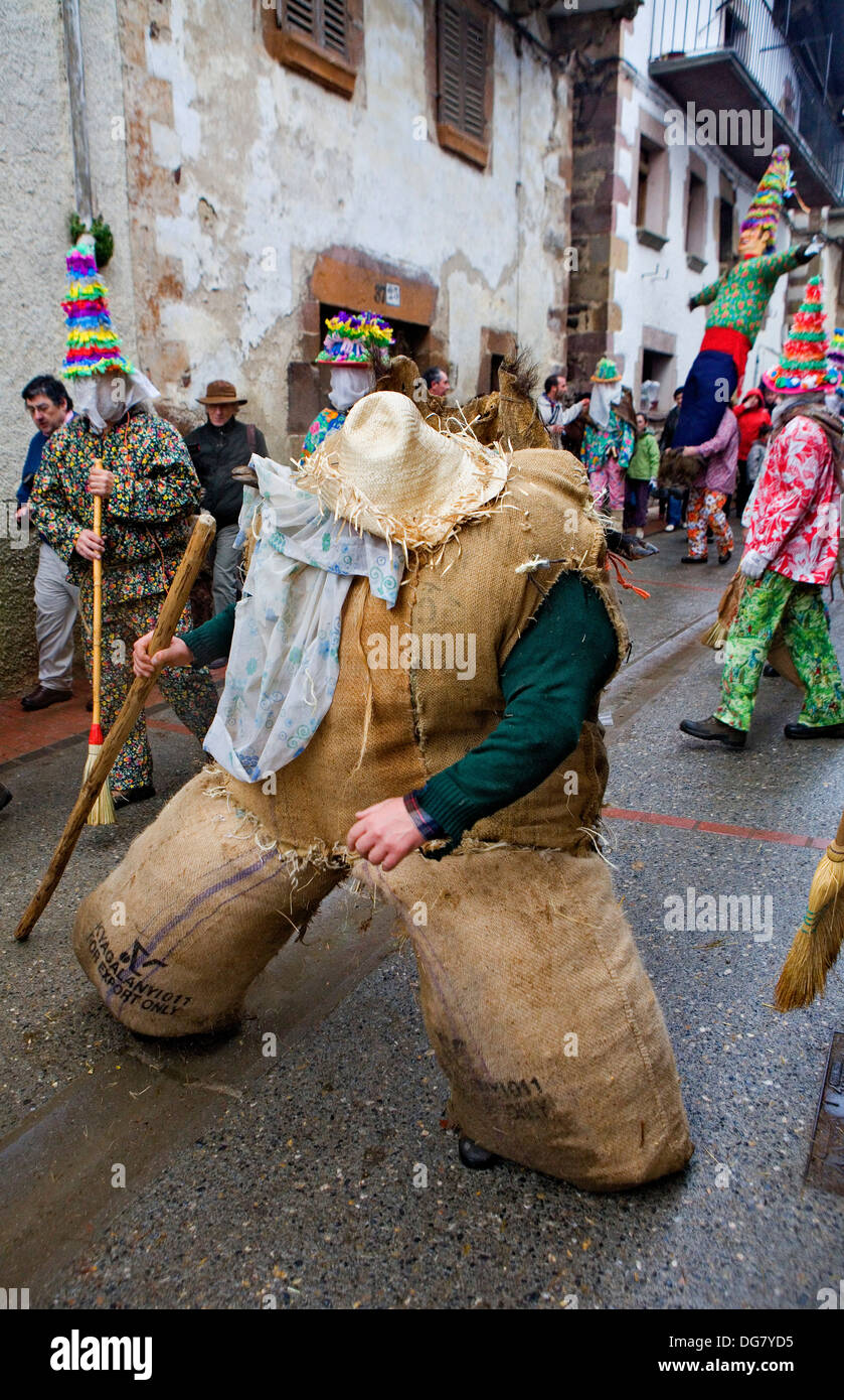 Ziripot. Lantz carnival. Navarra. Spain Stock Photo