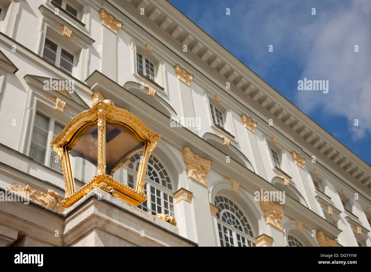 golden lantern at Nymphenburg Palace in Munich, Bavaria, Germany Stock Photo