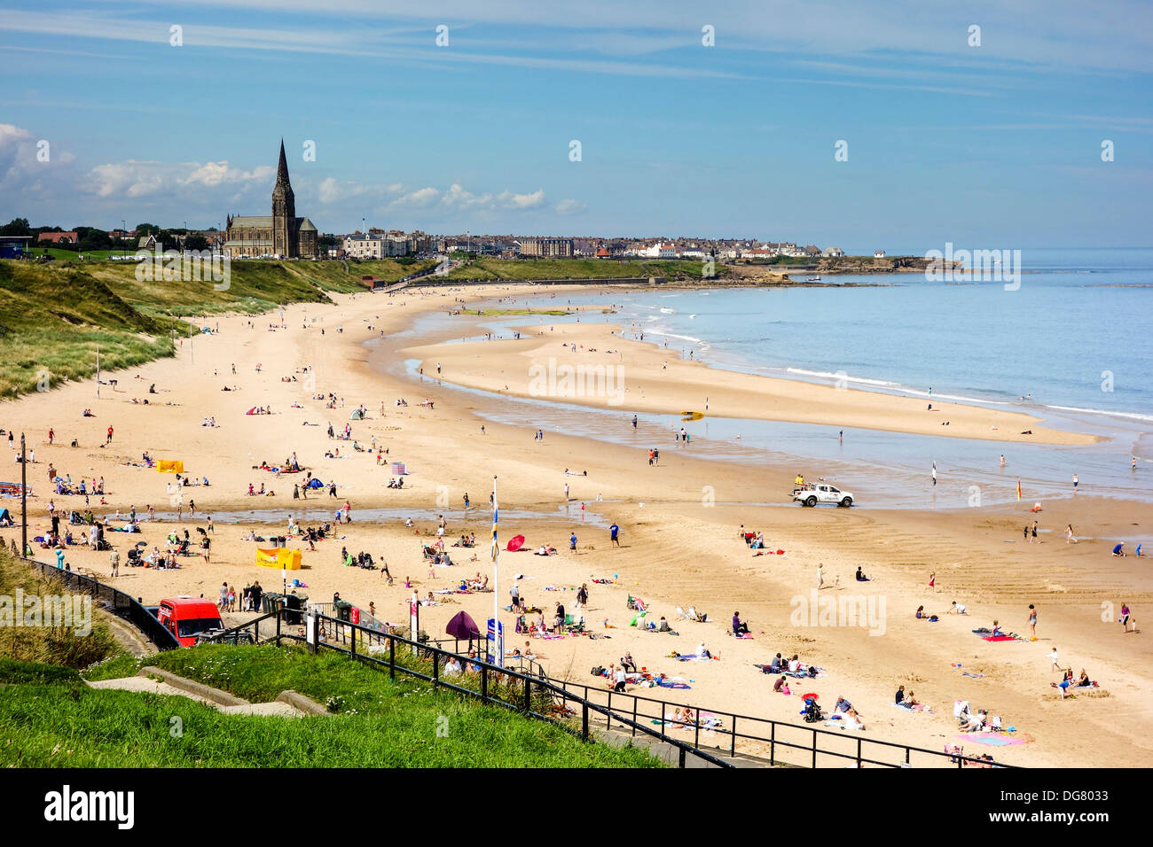 Longsands Beach, Tynemouth in summer Stock Photo
