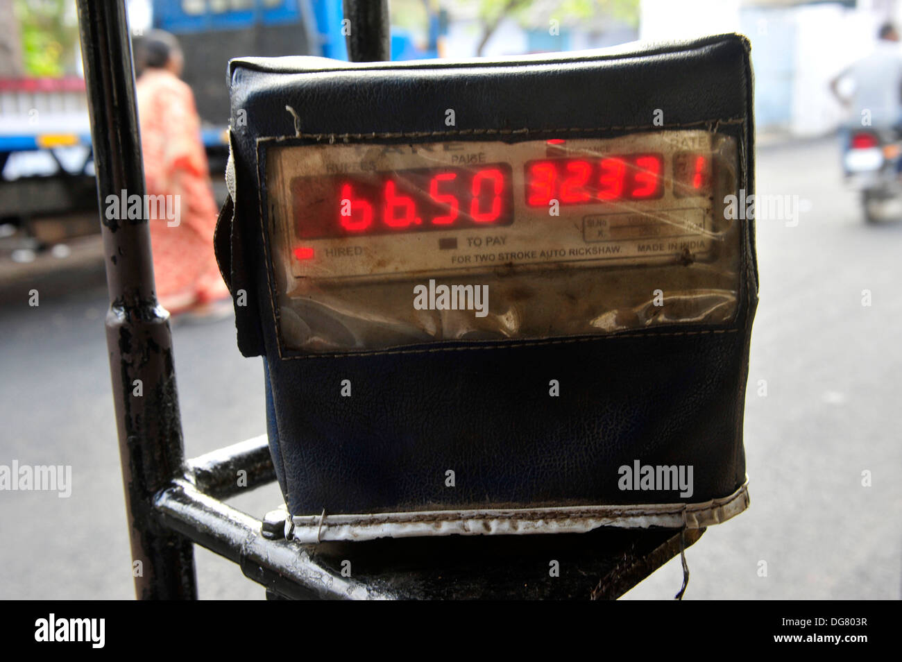 Indian rickshaw taxi meter,Kerala,South India,Asia Stock Photo Alamy