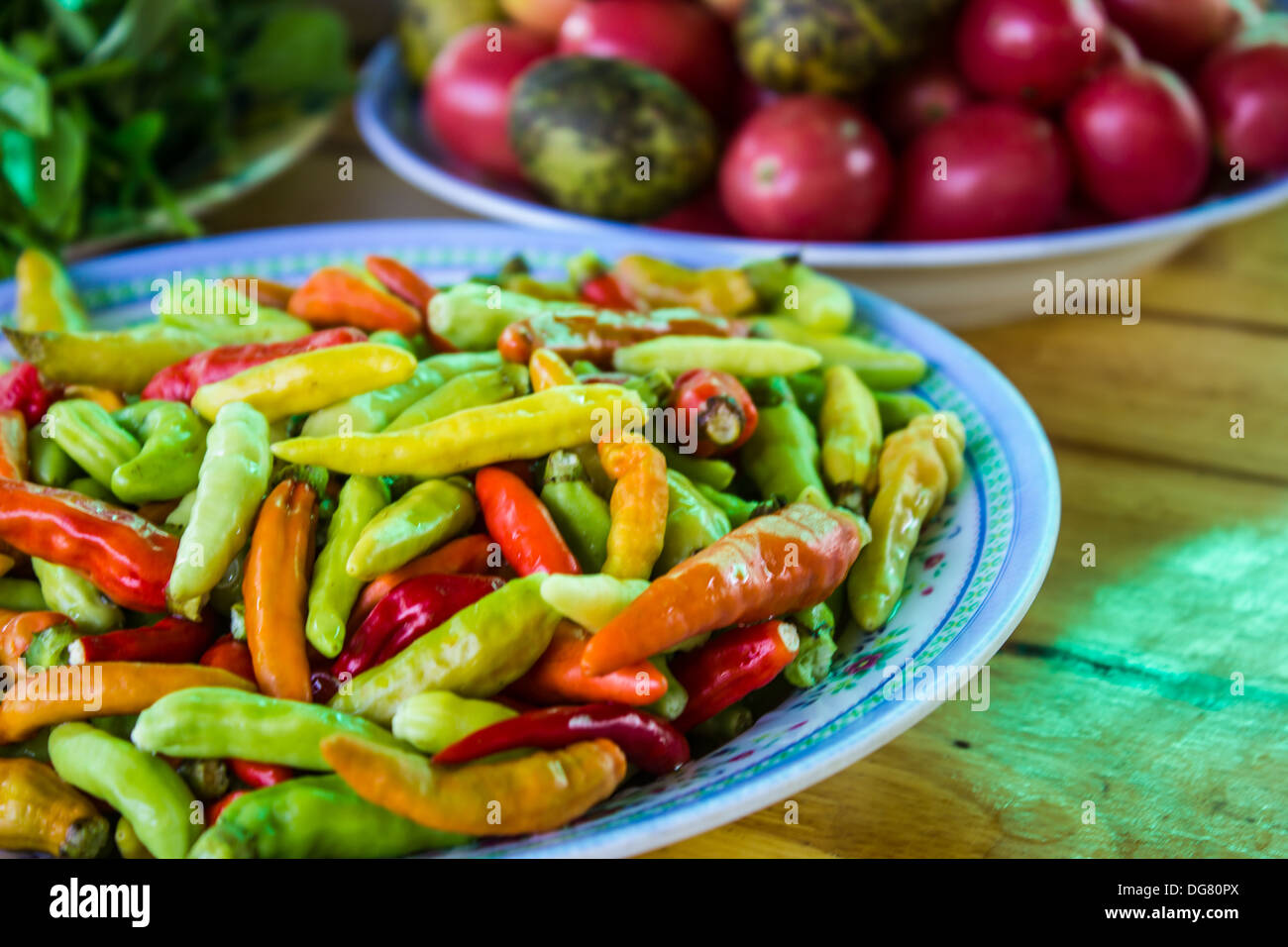 The Orange tulips. A green stem. Stock Photo