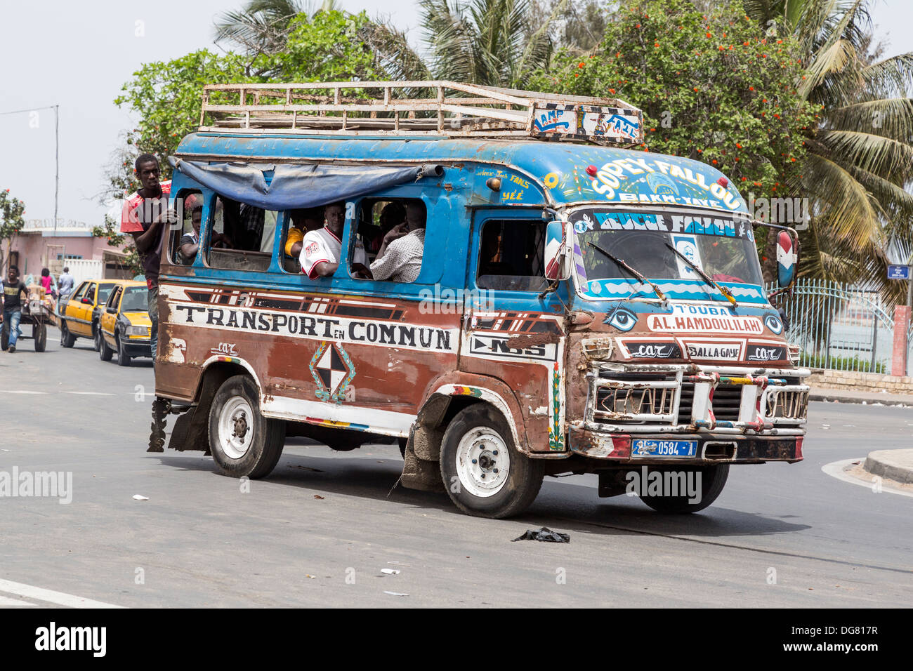 Senegal, Saint Louis. Local Bus Transport, usually called an Ndiaga Ndiaye. Stock Photo