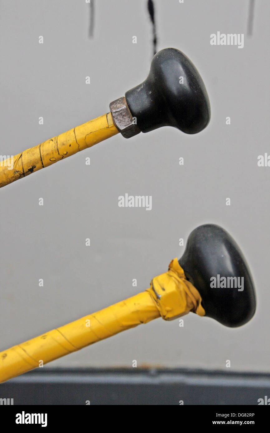 Handles, industrial vehicle Stock Photo Alamy