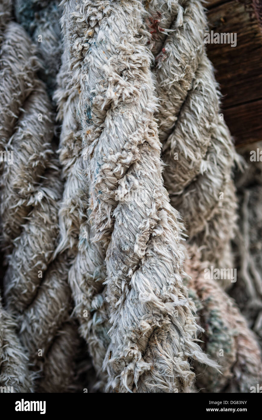 old rope close-up Stock Photo