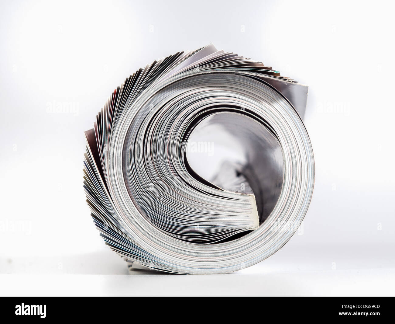 Magazine Newspaper Print The Media Rolled Up Paper Information Medium Isolated Page Document Print Media S Stock Photo