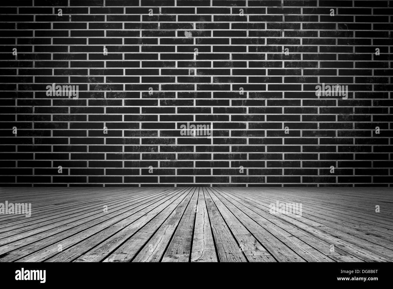 Interior Design With black, brick wall Stock Photo Alamy