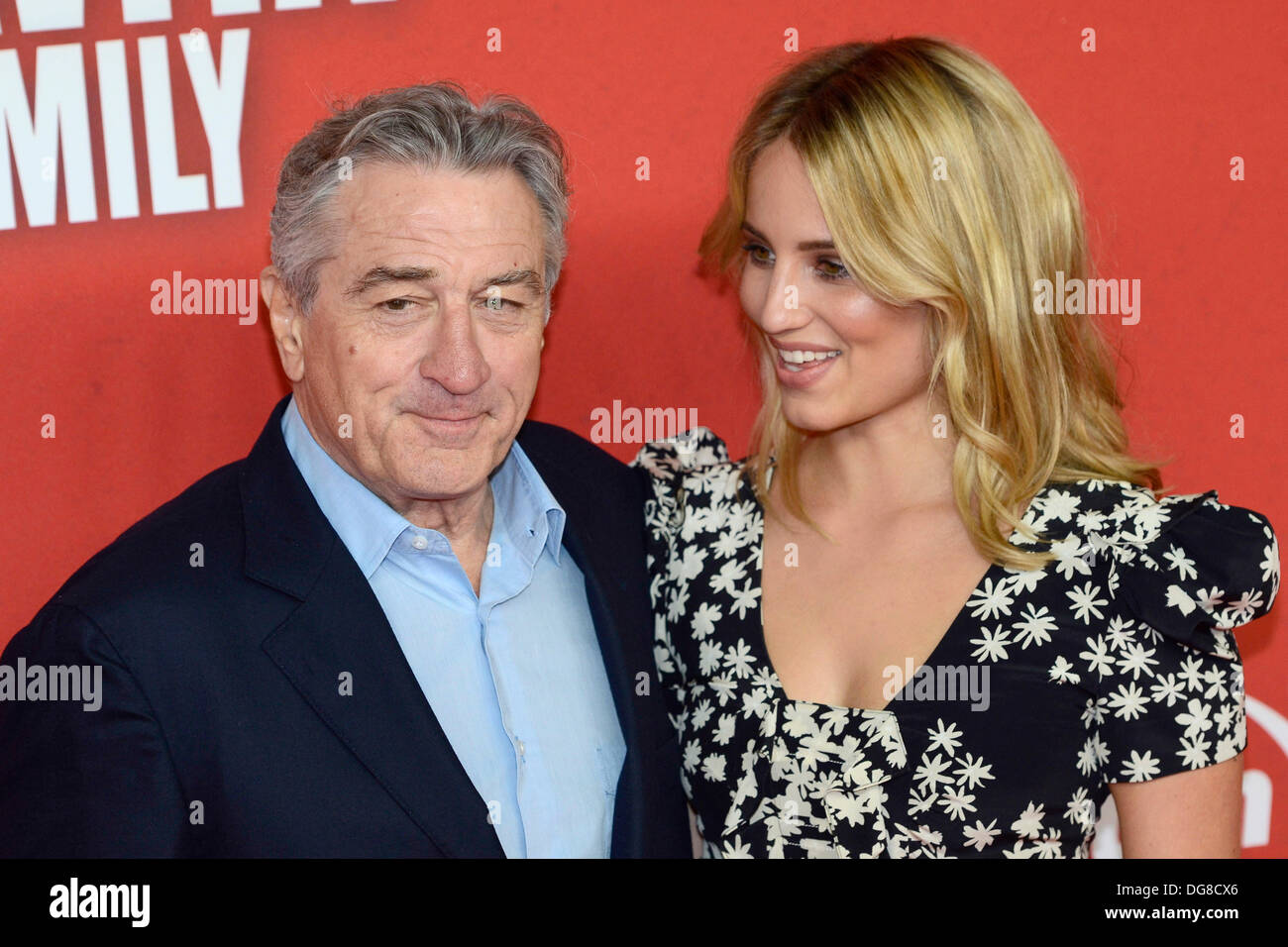 Berlin, Germany. 15th October 2013. Robert De Niro and Dianna Agron attend the Premiere of 'Malavita' in Berlin. © dpa picture alliance/Alamy Live News Stock Photo