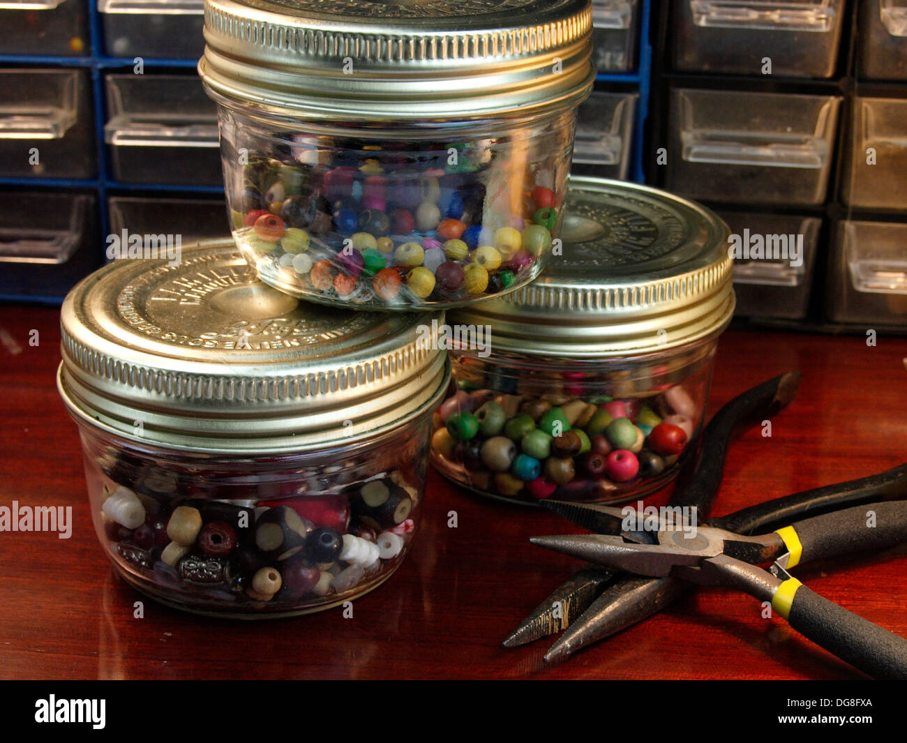 Beads for Jewellery making Stock Photo Alamy