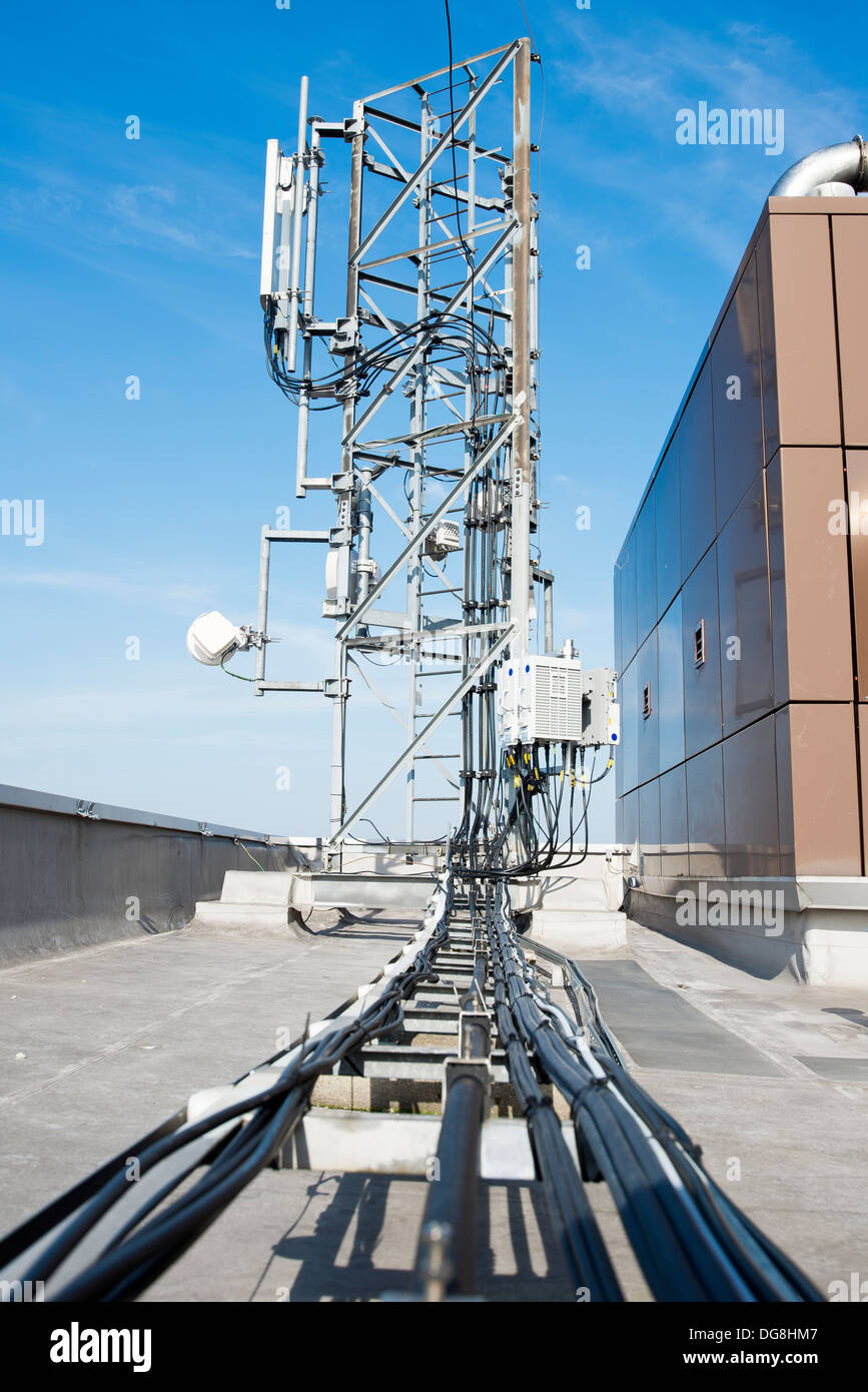 Antennas for mobile phone and technology Stock Photo Alamy