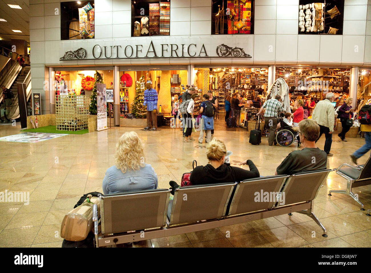 Johannesburg airport, departure lounge shops and duty free, O. R. Tambo International Airport, Johannesburg South Africa Stock Photo
