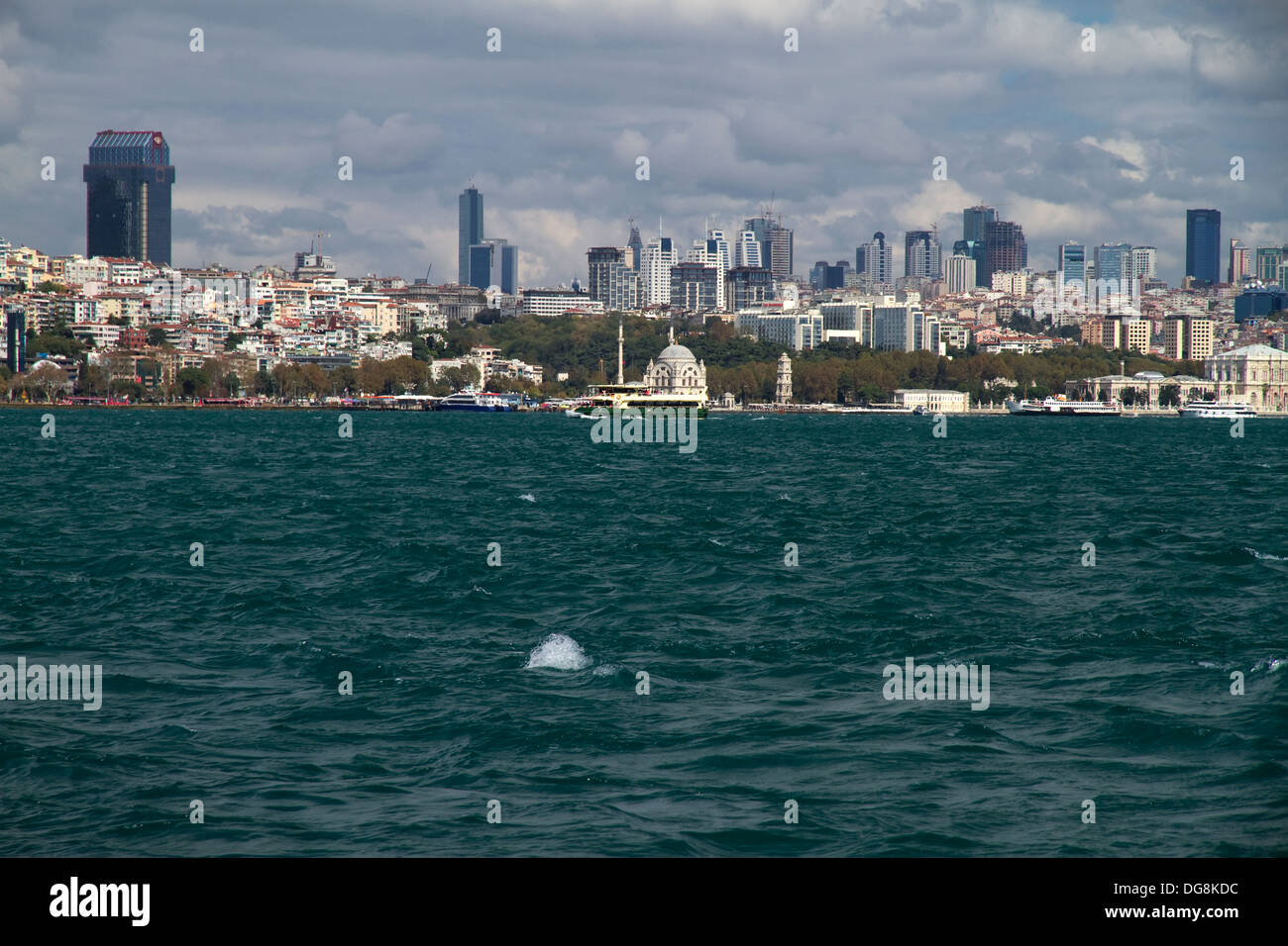 Istanbul View of the European Part and Harbour Stock Photo