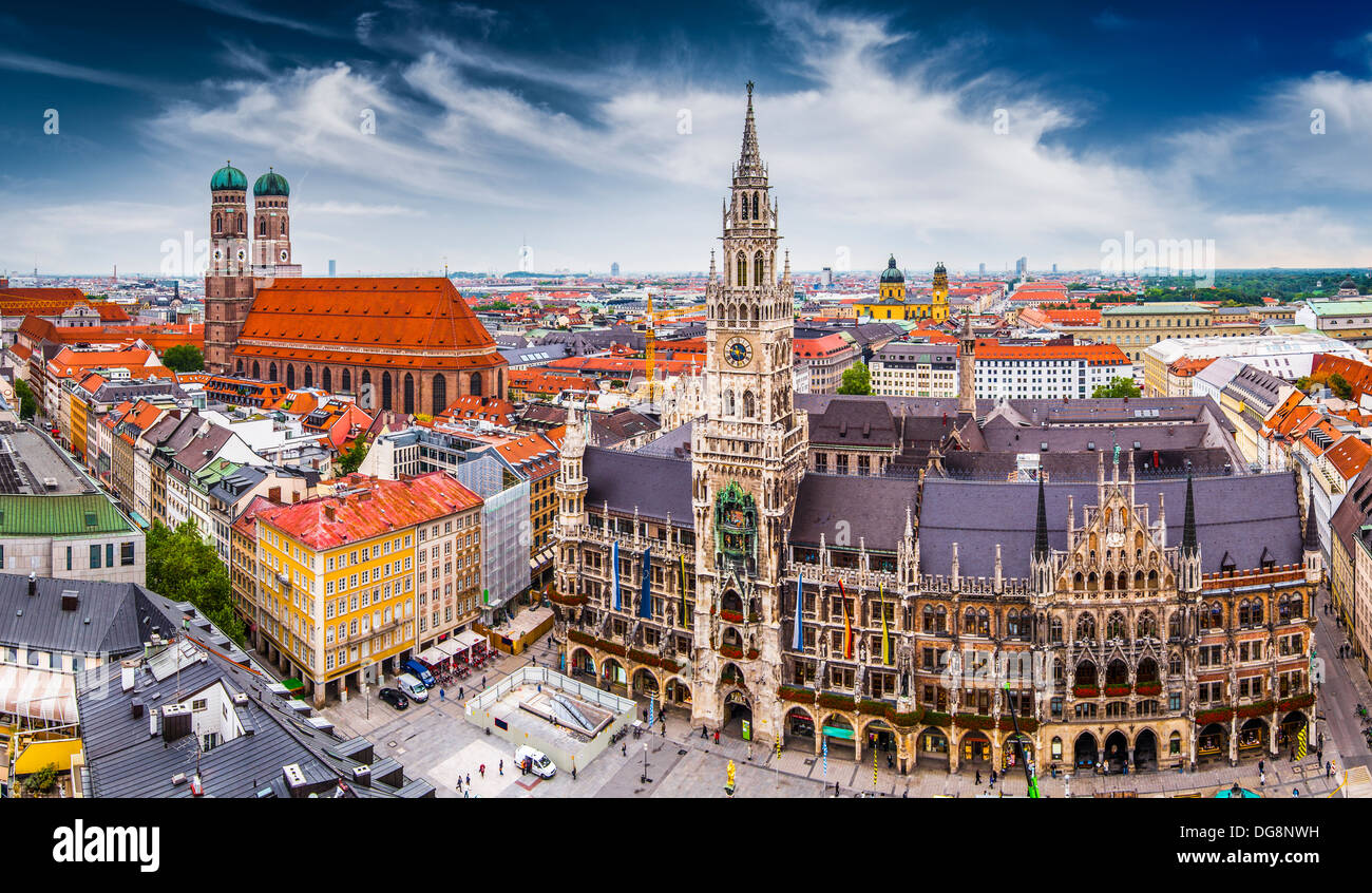 Munich, Germany skyline at City Hall Stock Photo - Alamy