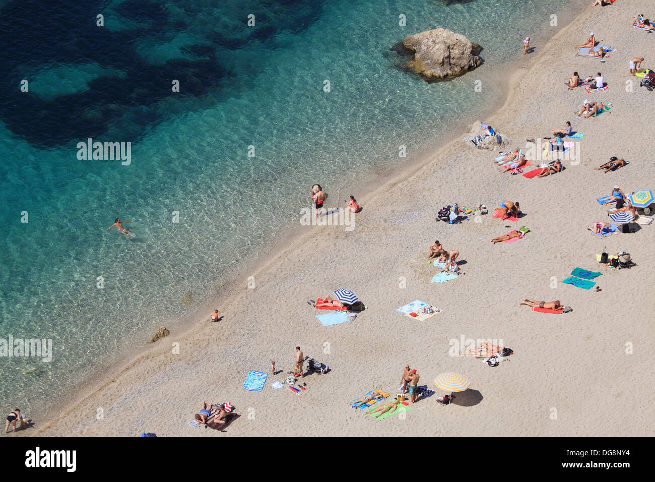 Plage des Marinières, Villefranche sur mer, French Riviera, Alpes