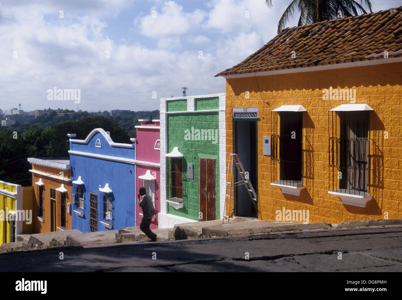 Typical colored houses in Ciudad Bolivar Venezuela South America Stock Photo 61659041 Alamy