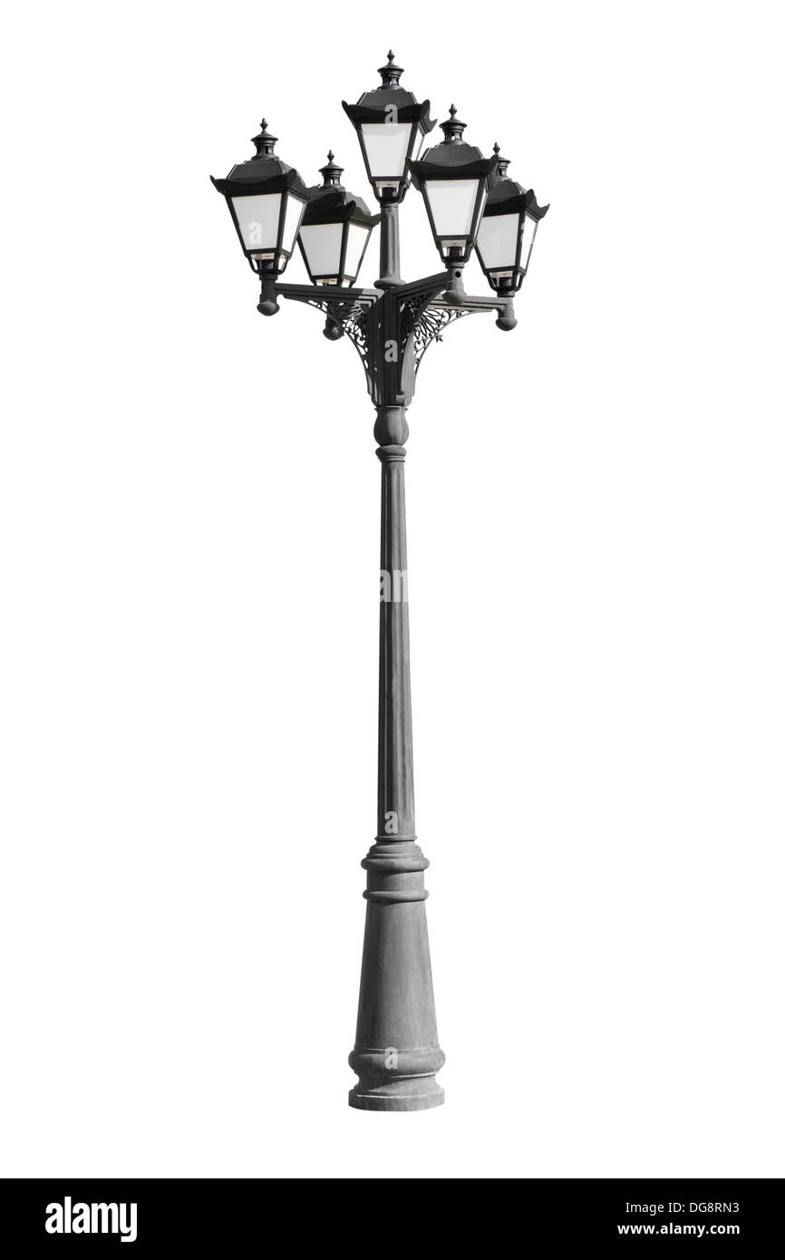 street lamp, isolated on white Stock Photo Alamy