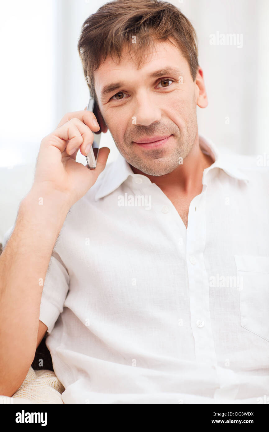 buisnessman with cell phone Stock Photo