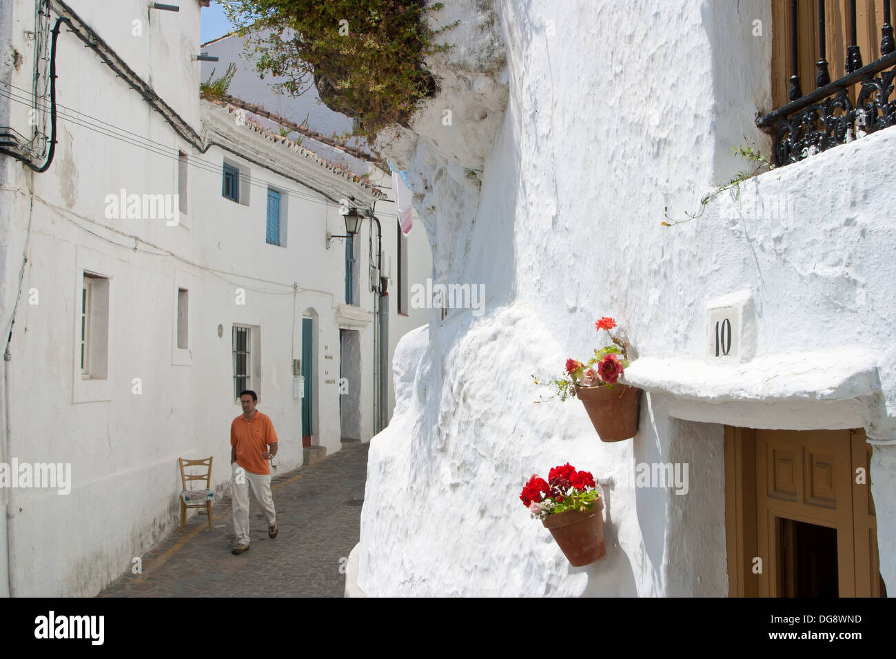 The white hill top town of Casares, Andalucia, Spain Stock Photo