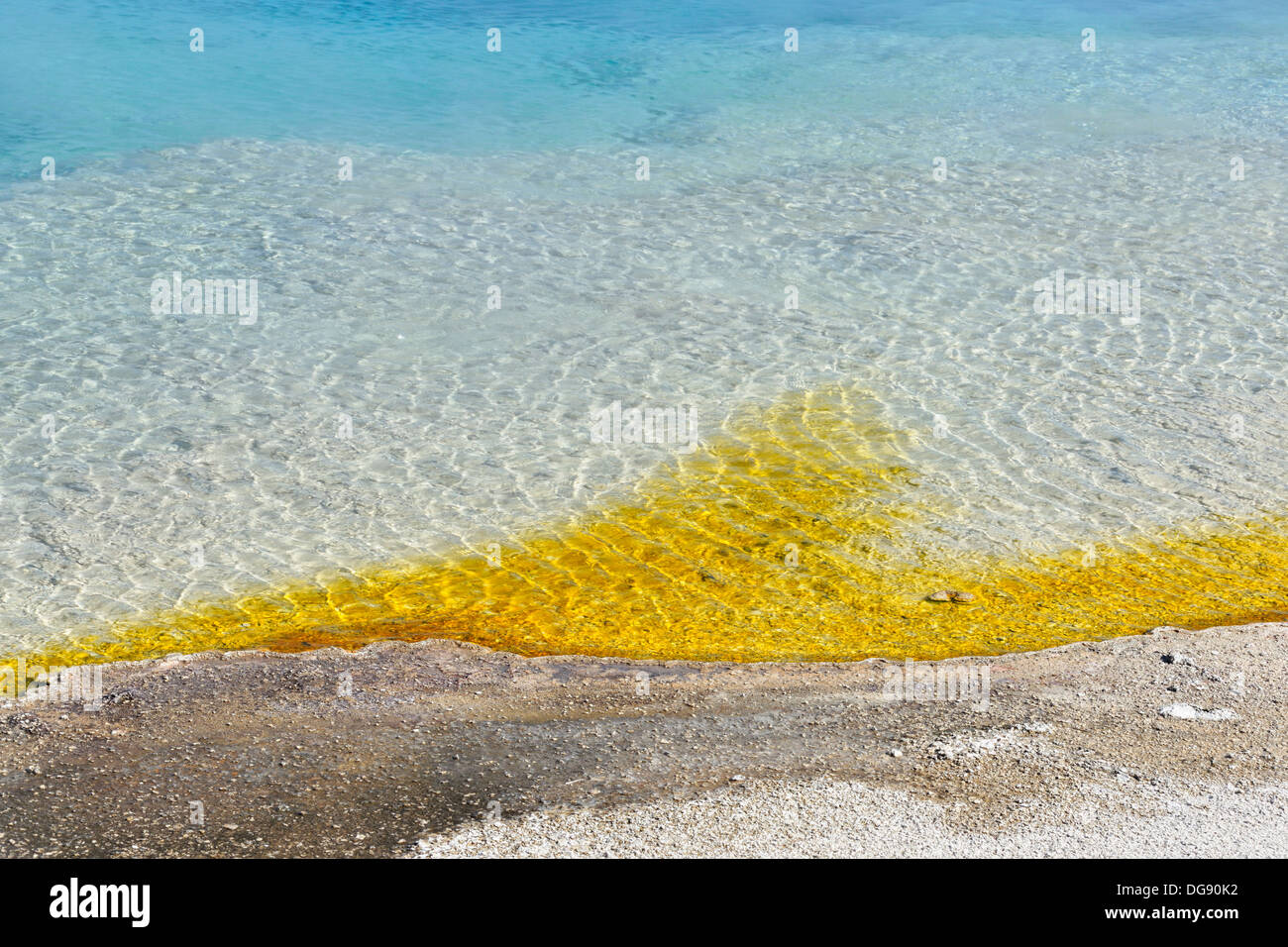 Rainbow Pool Black Sand Geyser Basin Yellowstone National Park Wyoming USA Stock Photo