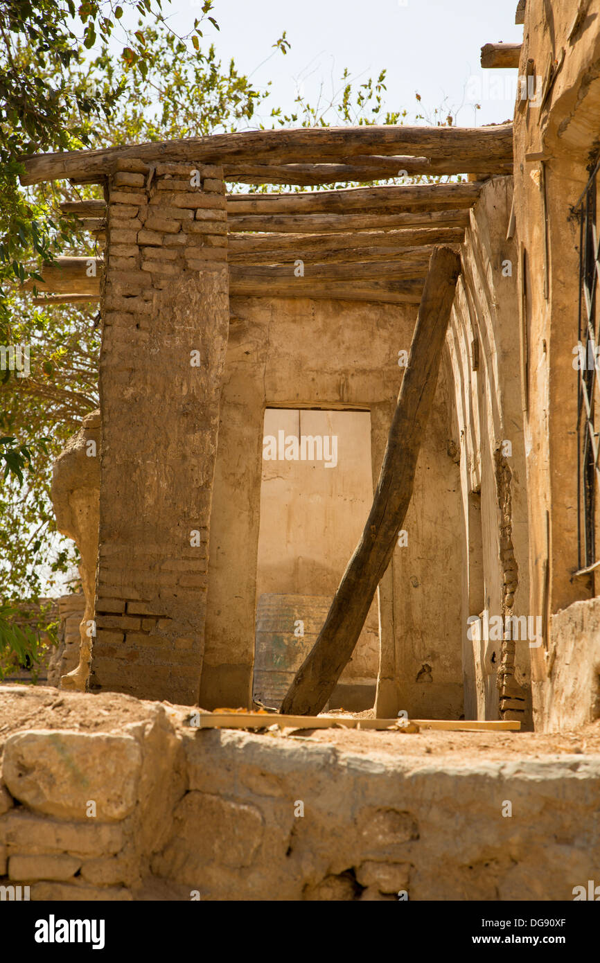 Now-abandoned house in the ruins of the Citadel of Erbil, Kurdistan, Iraq Middle East Stock Photo