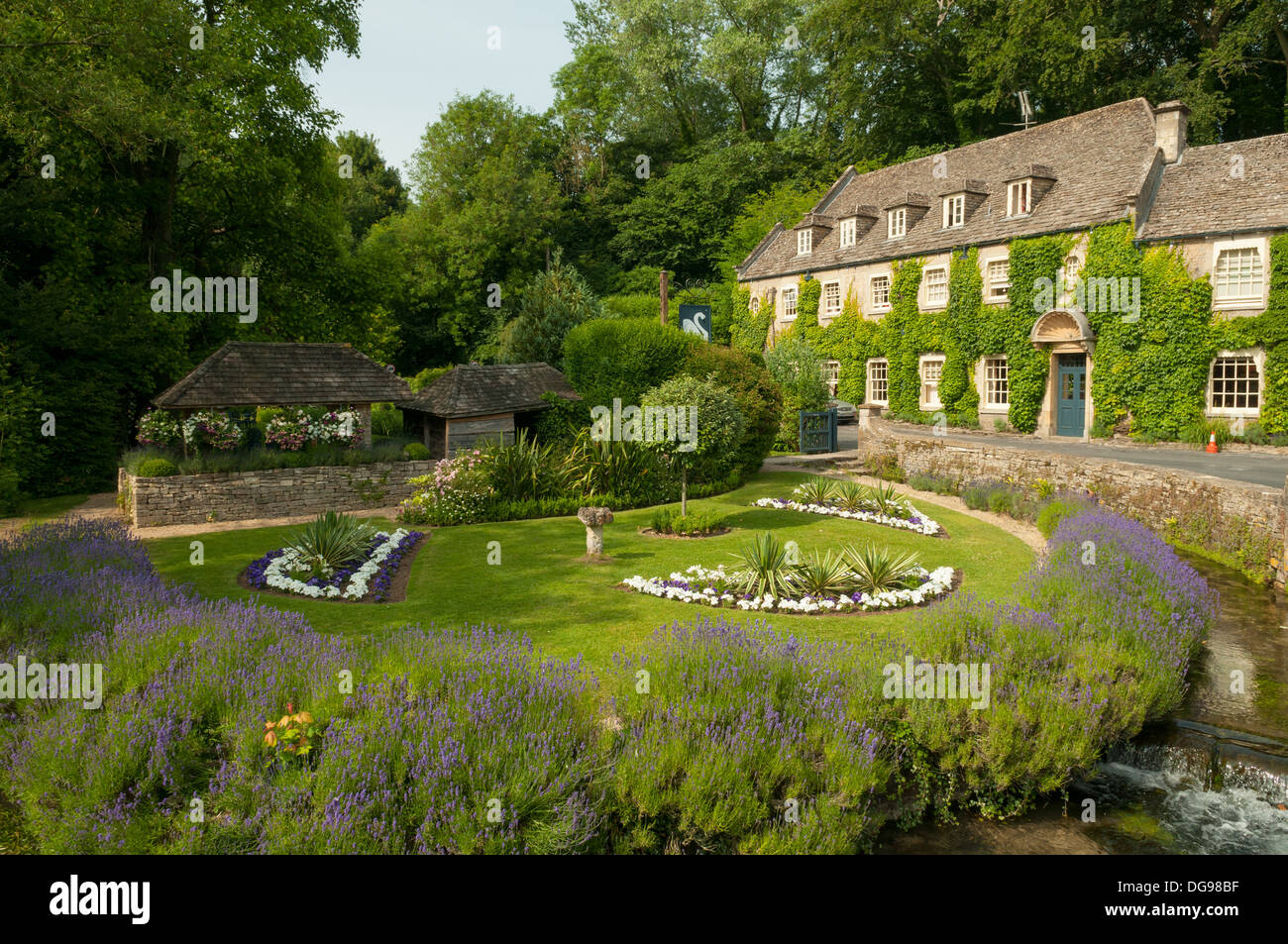 The Swan, Bibury, Gloucestershire, England Stock Photo