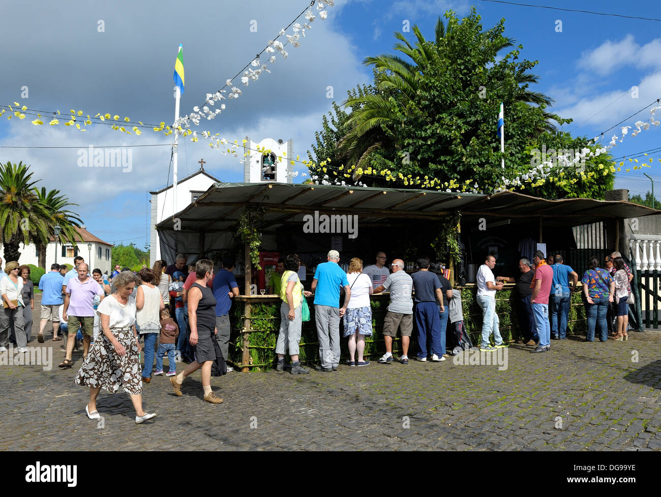 Madeira Portugal Outdoor Bar At The Santo De Serra Cider Festival Stock Photo Alamy