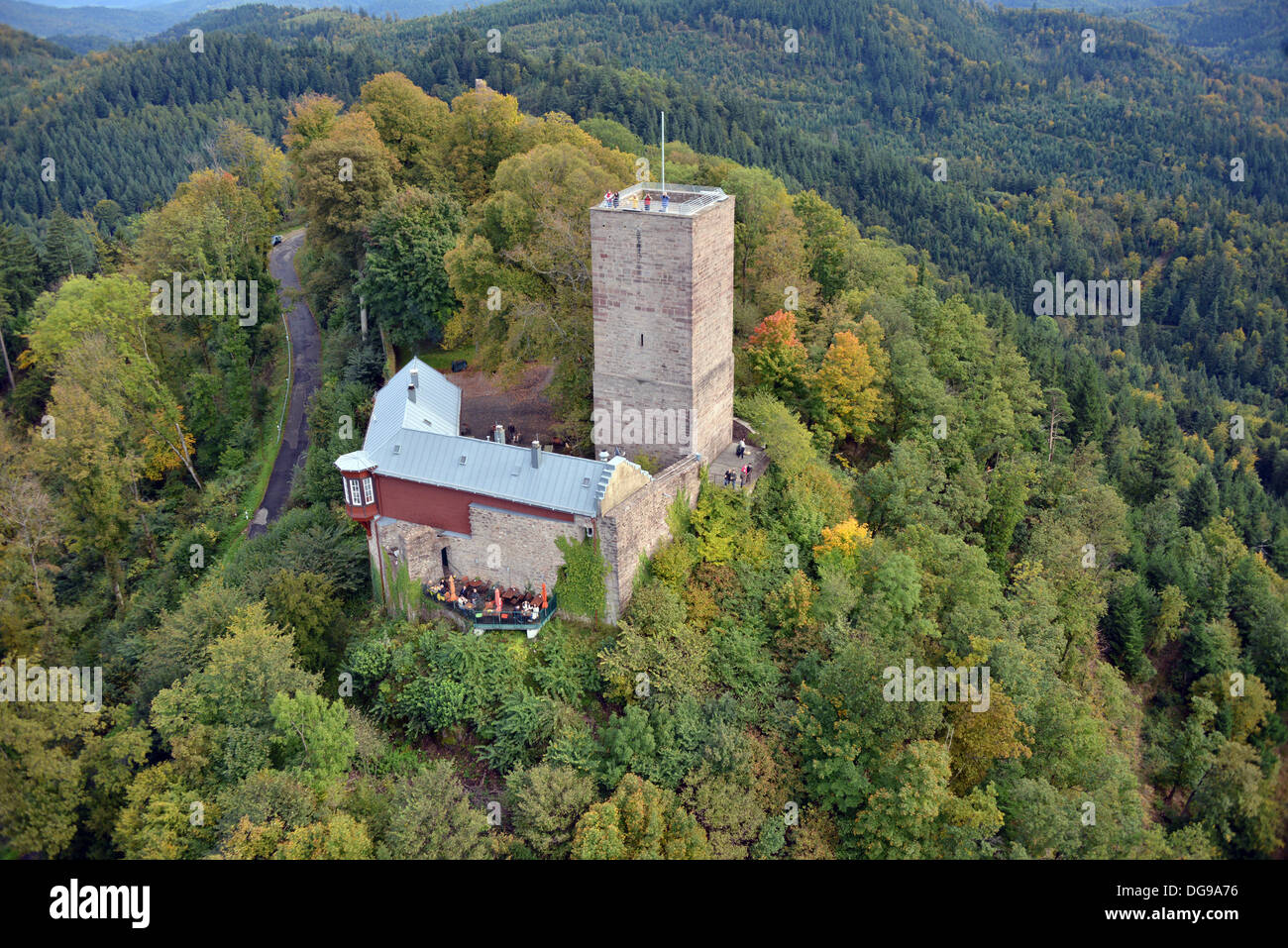 Baden Baden Germany 13th Oct 2013 Aerial View Of The Yburg Castle Stock Photo Alamy