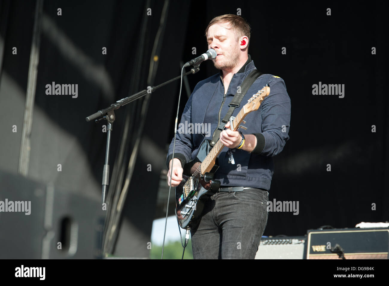 Jonathan Higgs of British alternative pop/rock band Everything Everything  performing at Zurich Openair 2013 Stock Photo - Alamy