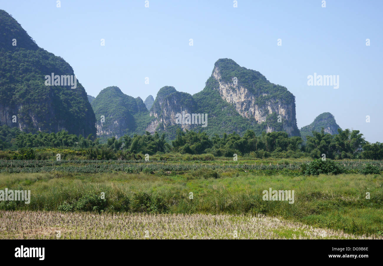 China, Yangshuo town karst landscape Stock Photo