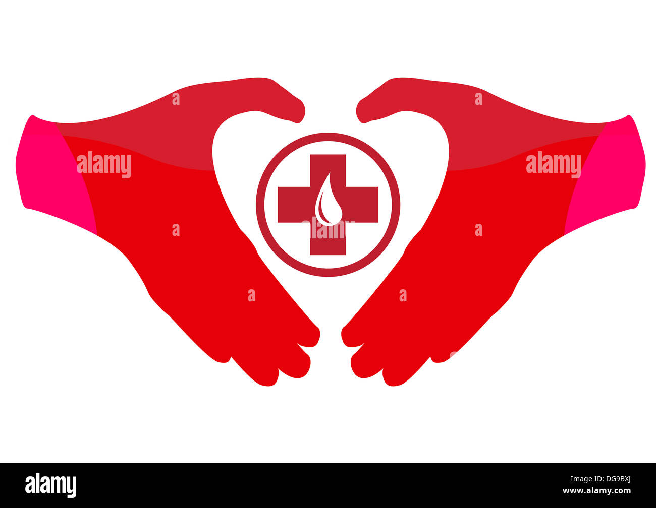 Blood Donation Emblem Template Stock Photo