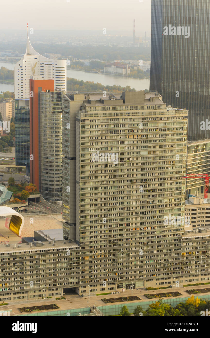 Vienna, skyline, Danube city, DC Tower 1, 2013, highest building of