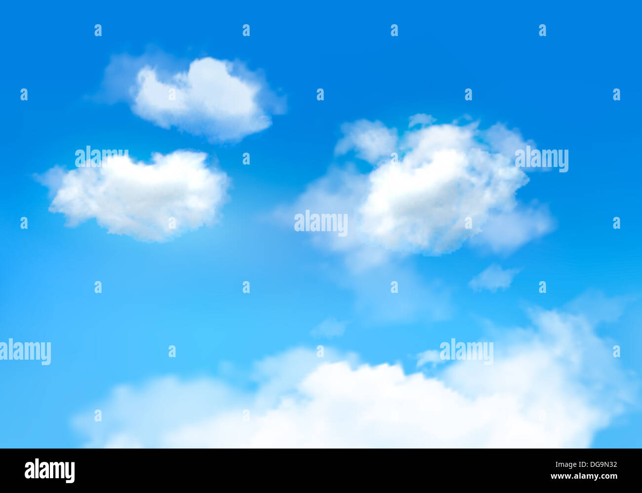 Blue sky with clouds. Vector background Stock Photo - Alamy