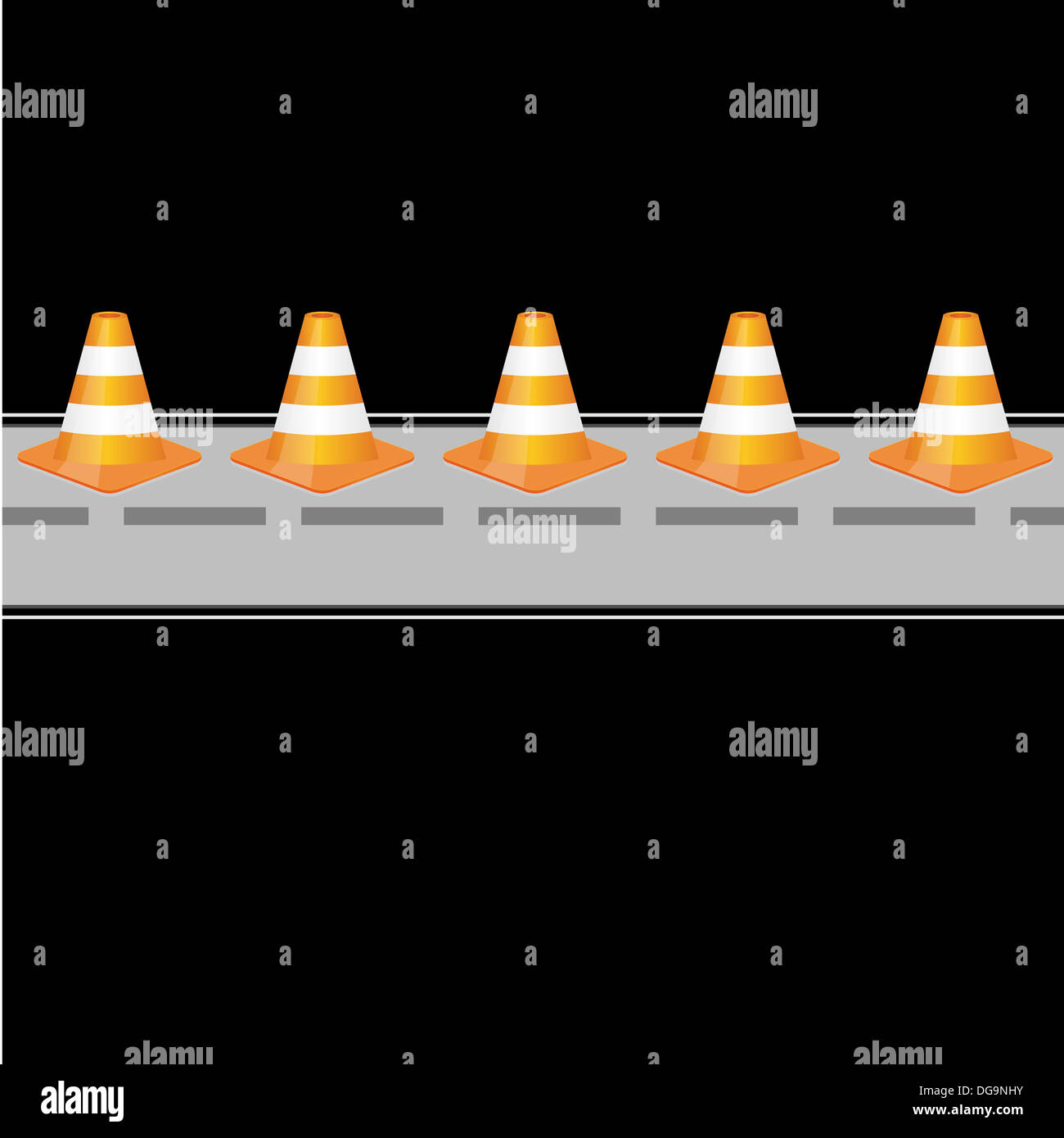 Warning road cones icon hi-res stock photography and images - Alamy