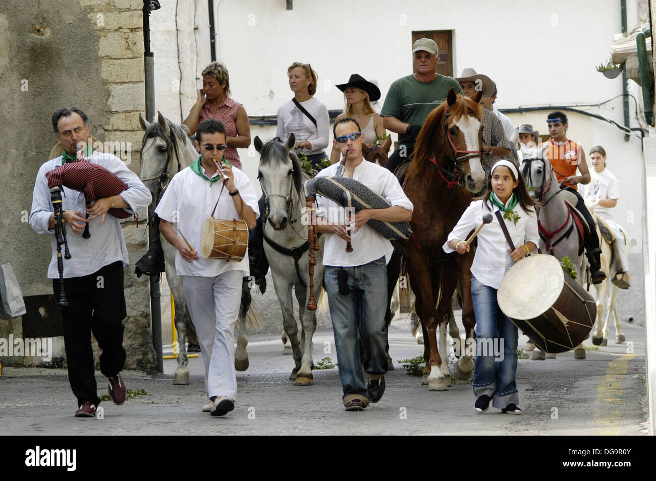 Bagpipes. Traditional music in the Selva Traditional Festival of Herbes